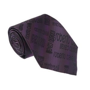 Roberto Cavalli ESZ022 D0253 Black/Violet Ikat Tie